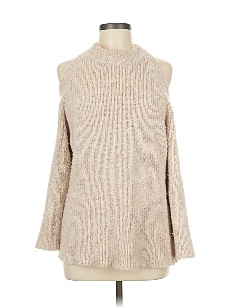 Pre-owned William B Turtleneck Sweater In White
