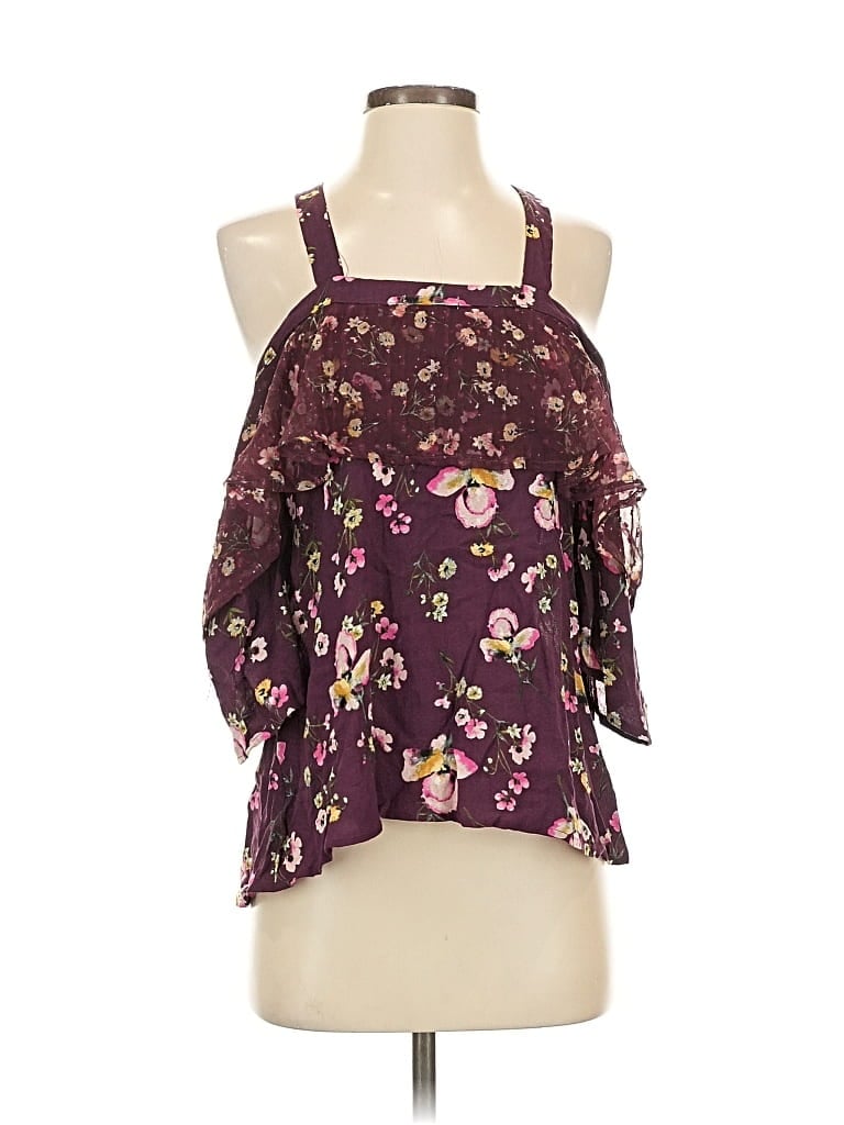 Pre-owned Miami 3/4 Sleeve Blouse In Purple