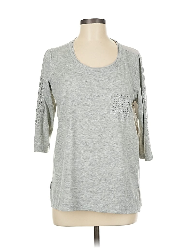 Pre-owned Tribal Jeans 3/4 Sleeve Top In Gray