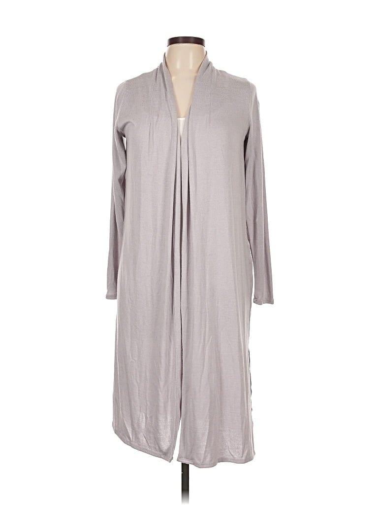 Pre-owned H By Halston Cardigan Sweater In Gray