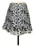 Parker 100% Polyester Paisley Silver Casual Skirt Size S - photo 2