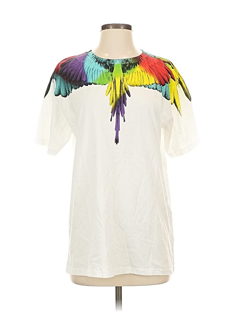 Pre-owned Marcelo Burlon County Of Milan Short Sleeve T-shirt In White