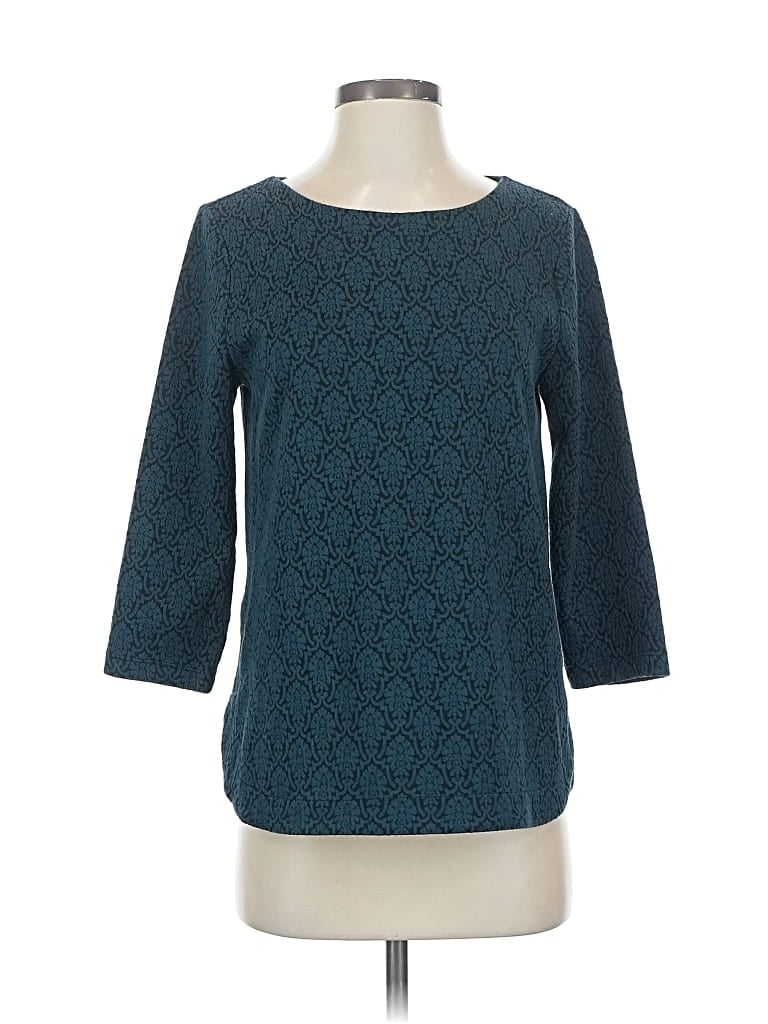 Pre-owned Ann Taylor Loft 3/4 Sleeve Blouse In Blue