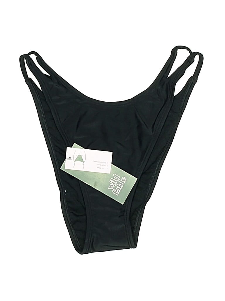 Wild Fable Swimsuit Top Black Solid Pattern Swimwear