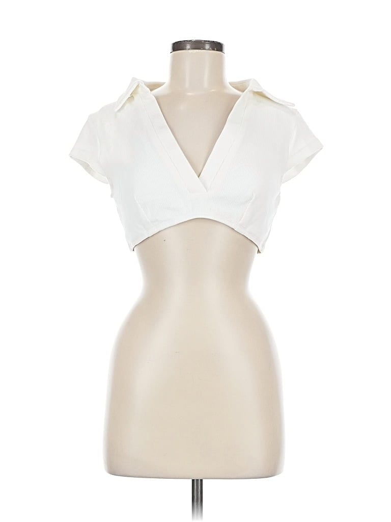 Click to view more detailed imagery on our partner's website Pre-owned Princess Polly Tank Top Ivory Strapless Neckline Tops In White