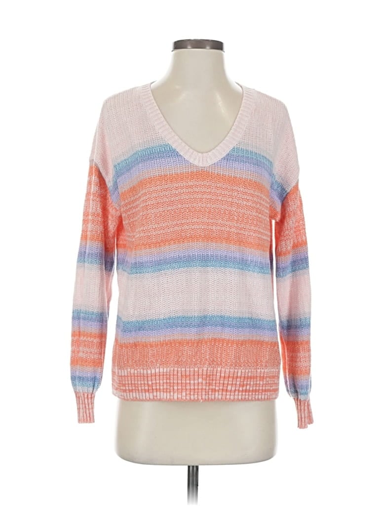 Pre-owned Ann Taylor Loft Pullover Sweater In Orange