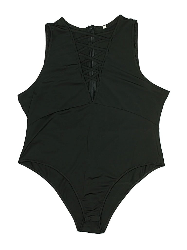 Pre-owned Unbranded Bodysuit In Black