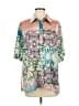 City Chic 100% Polyester Paisley Green Short Sleeve Blouse Size XXS Plus - photo 1