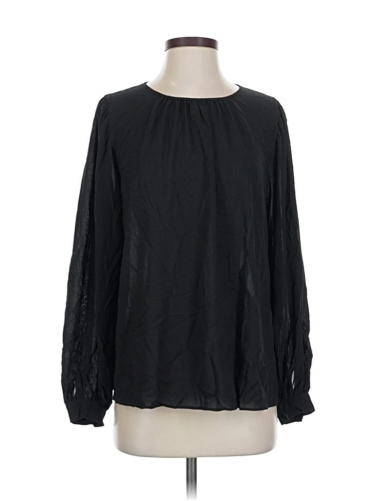 Click to view more detailed imagery on our partner's website Pre-owned Uniqlo Long Sleeve Blouse In Black