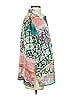 City Chic 100% Polyester Paisley Green Short Sleeve Blouse Size XXS Plus - photo 4