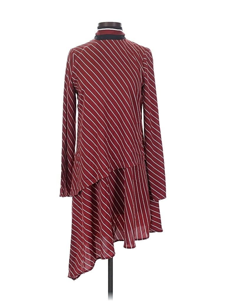 Pre-owned Who What Wear Casual Dress In Burgundy