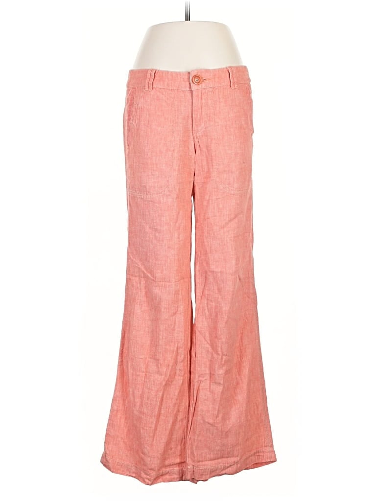 Pre-owned Pilcro And The Letterpress Linen Pants In Orange