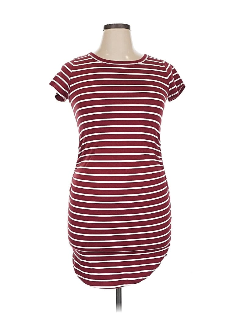 Pre-owned Heart & Hips Casual Dress In Burgundy