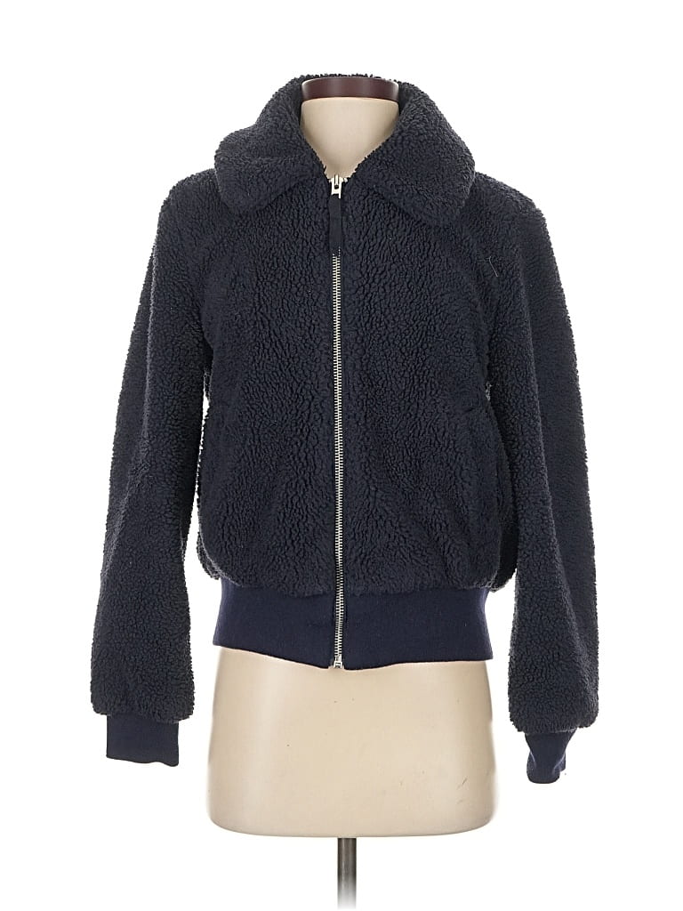 Pre-owned Gap Faux Fur Jacket In Blue