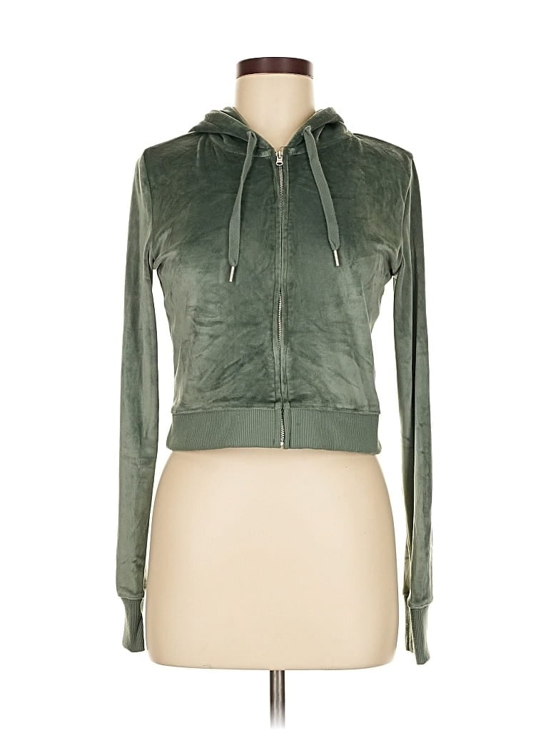 AERIE Pre-owned Zip Up Hoodie In Green