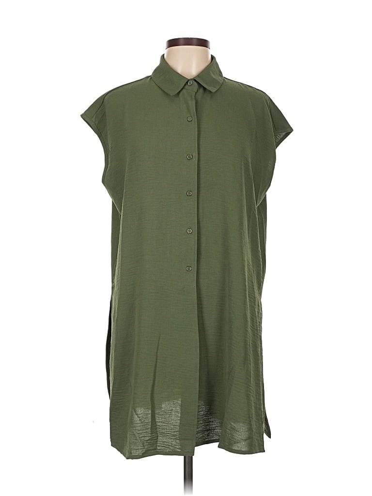 Pre-owned Assorted Brands Sleeveless Blouse In Green