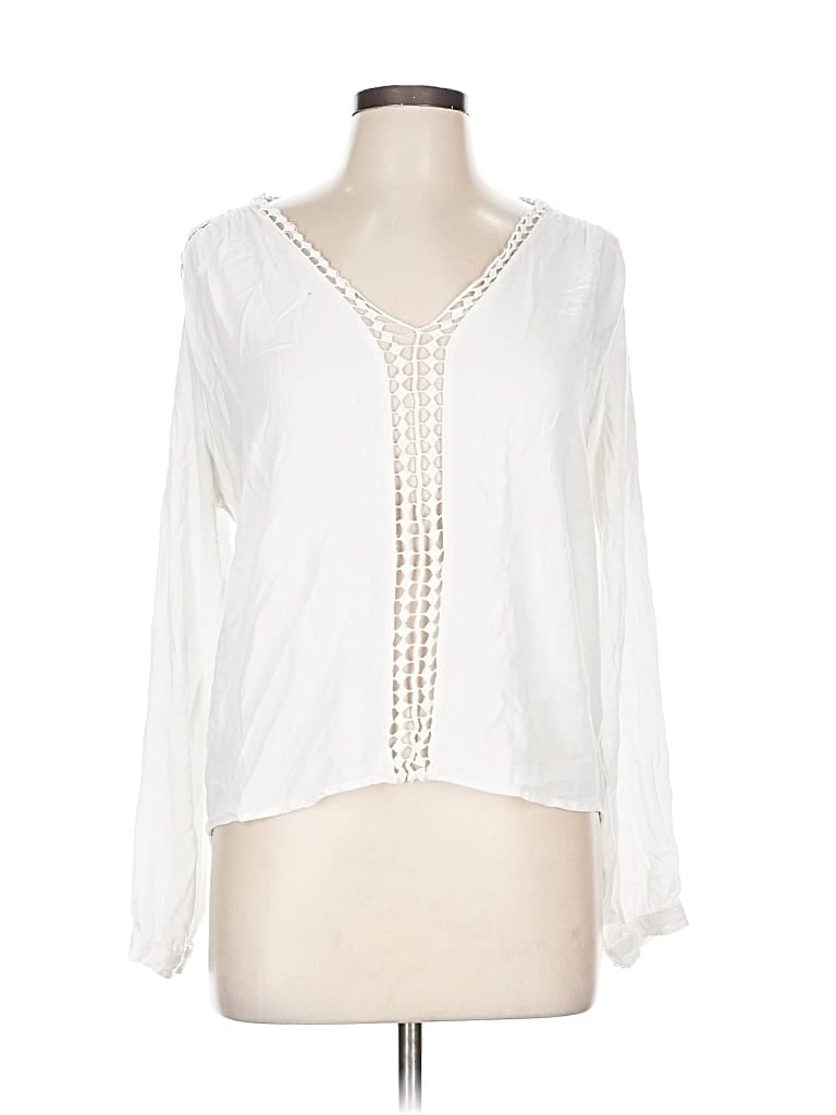 Pre-owned Lovestitch Long Sleeve Blouse In White