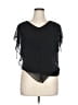 BCX 100% Polyester Black Short Sleeve Blouse Size XL - photo 1