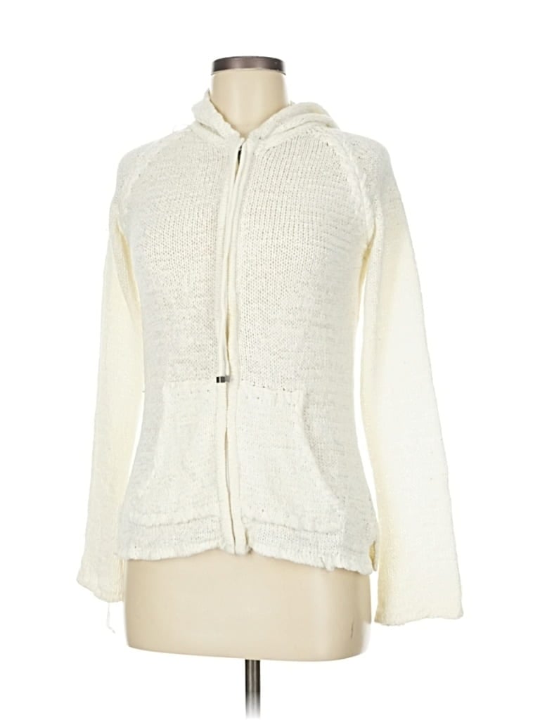 Pre-owned Bcbgmaxazria Cardigan Sweater In White