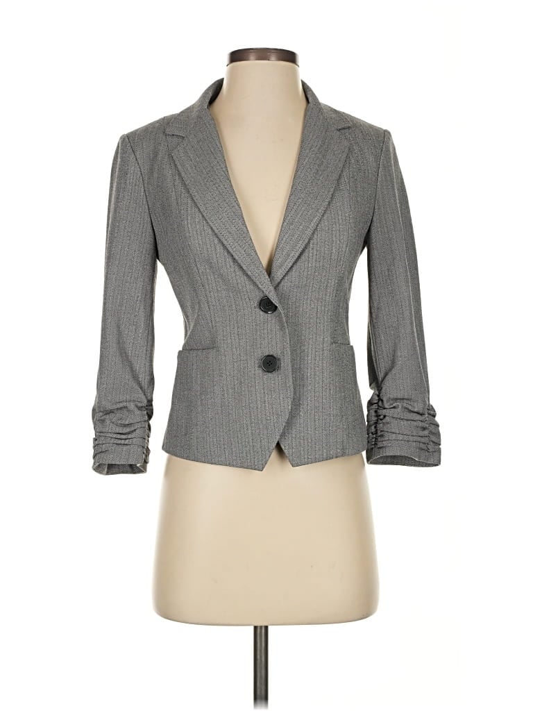 Pre-owned Express Blazer Jacket In Gray