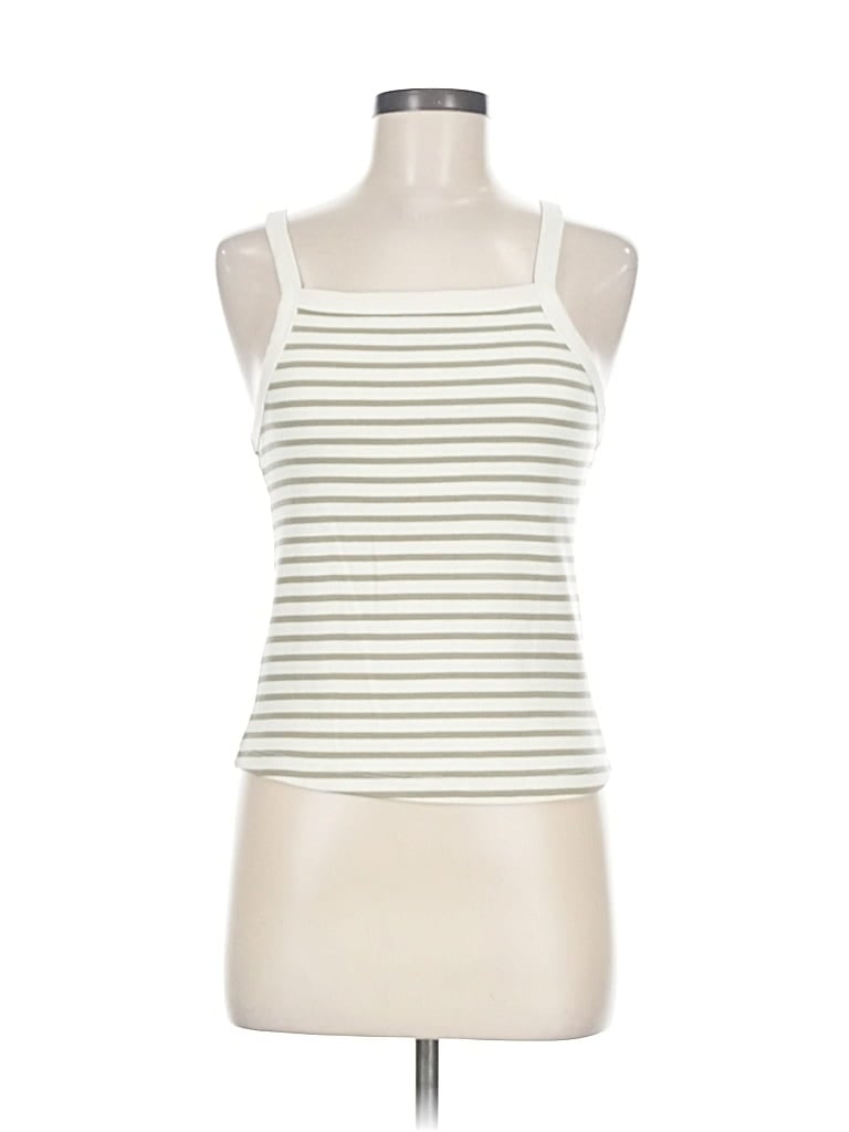 Pre-owned Mng Sleeveless Top Ivory Halter Neckline Tops In White