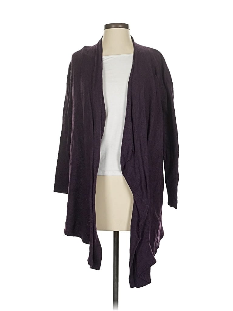 Pre-owned Barefoot Dreams Cozychic Lite Cardigan Sweater In Purple