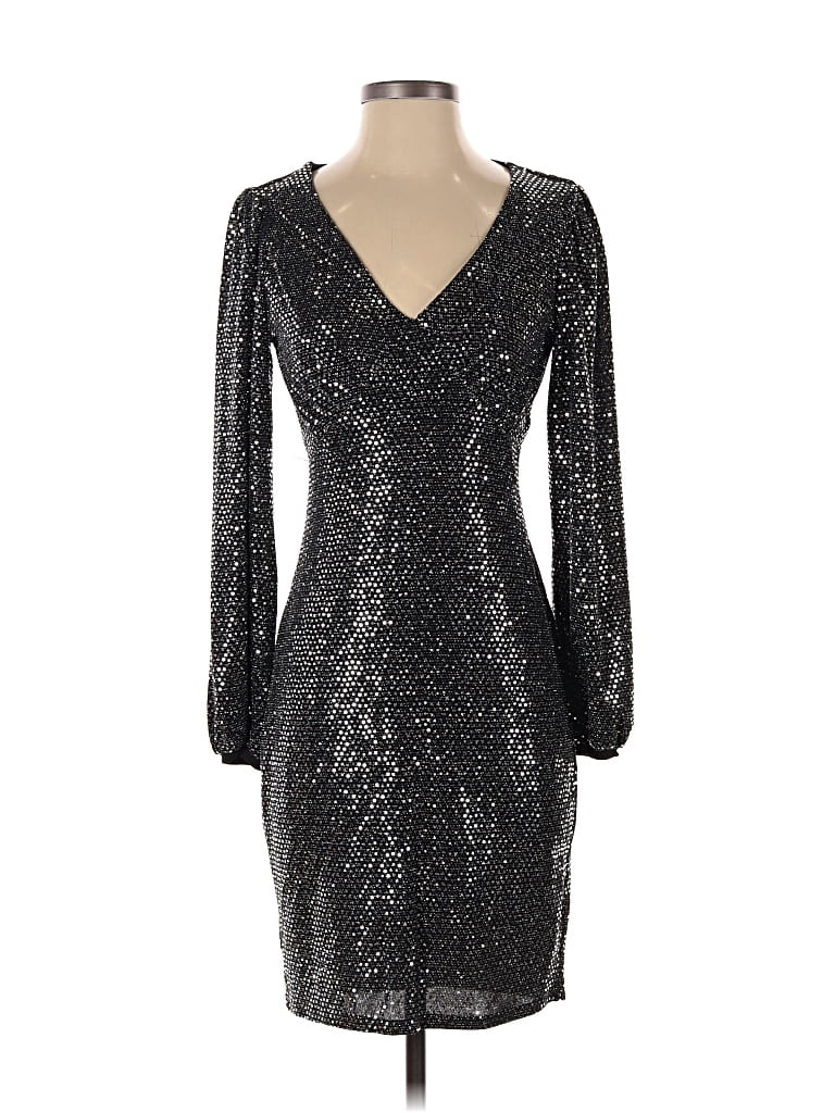 Pre-owned Alexa B Cocktail Dress In Silver