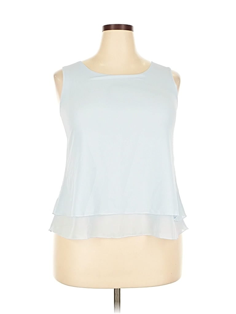 Pre-owned Assorted Brands Sleeveless Blouse In Blue