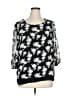 New Directions 100% Polyester Black 3/4 Sleeve Blouse Size XL - photo 1