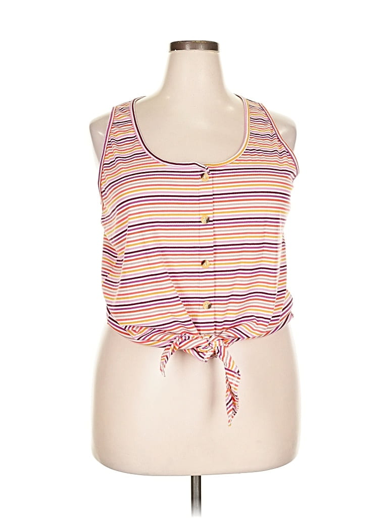 Pre-owned Eye Candy Tank Top Pink Halter Neckline Tops