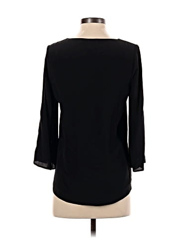 Ecru 3/4 Sleeve Silk Top (view 2)