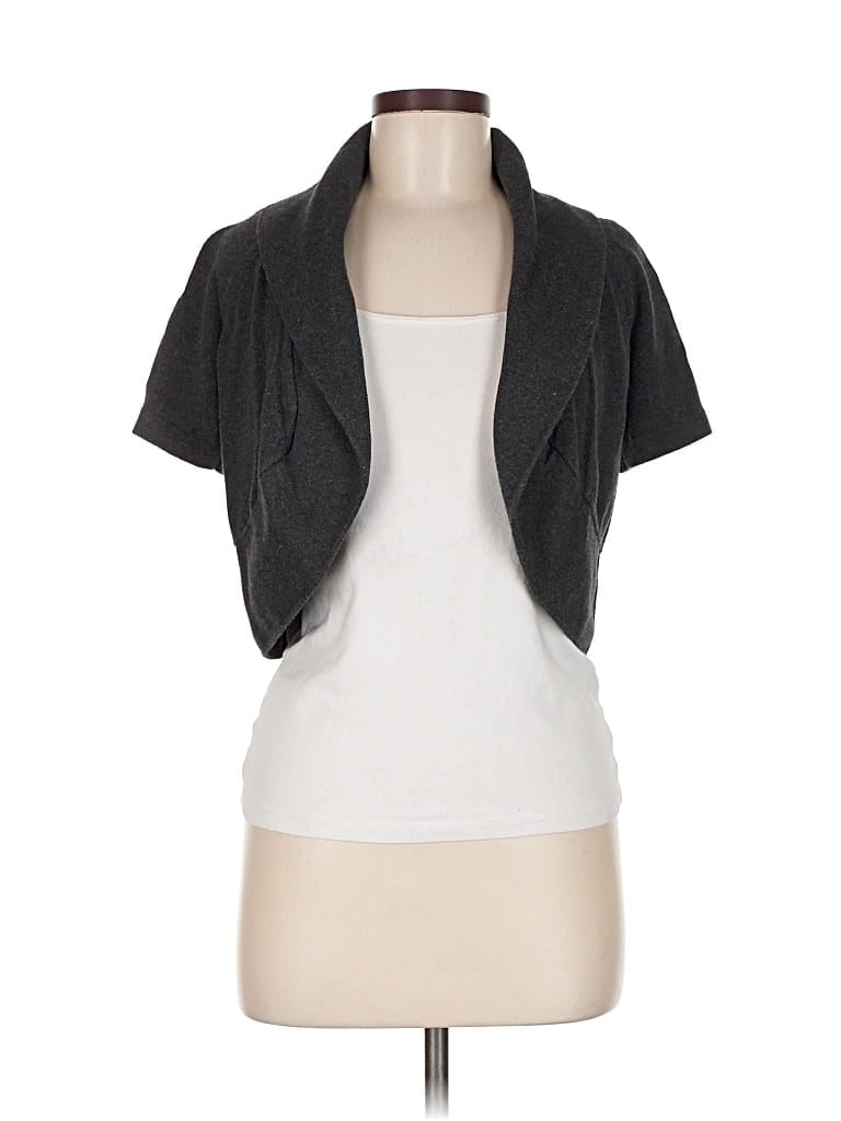 Pre-owned Ann Taylor Loft Cardigan Sweater In Gray