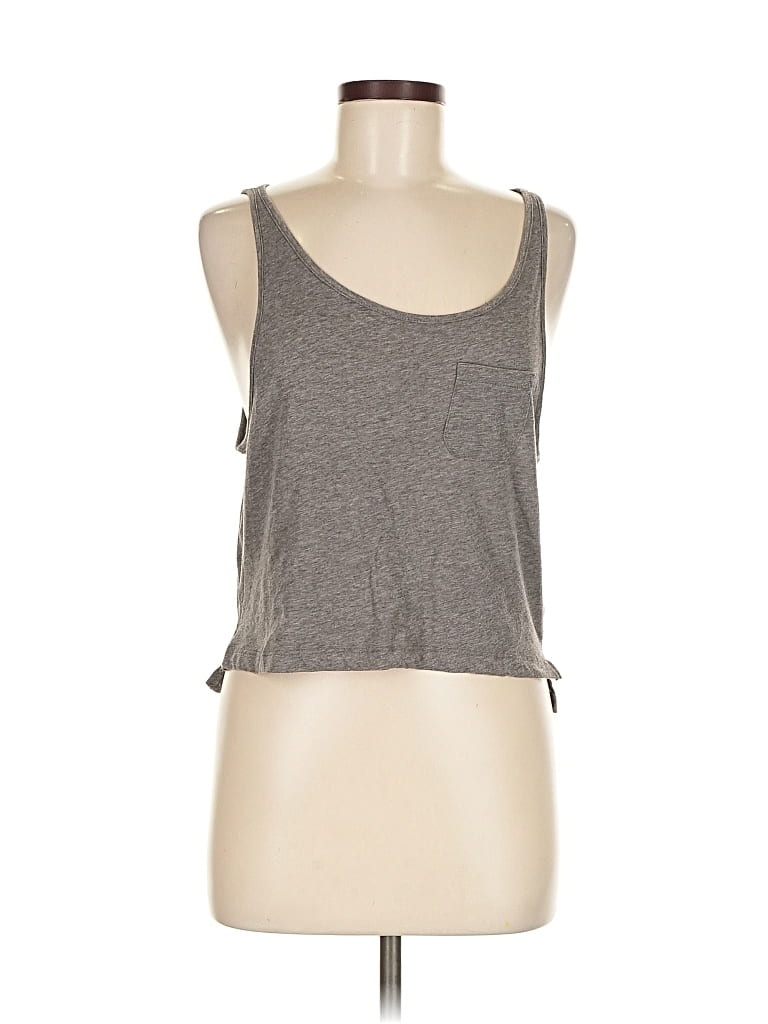 Pre-owned Divided By H&m Tank Top Gray Halter Neckline Tops