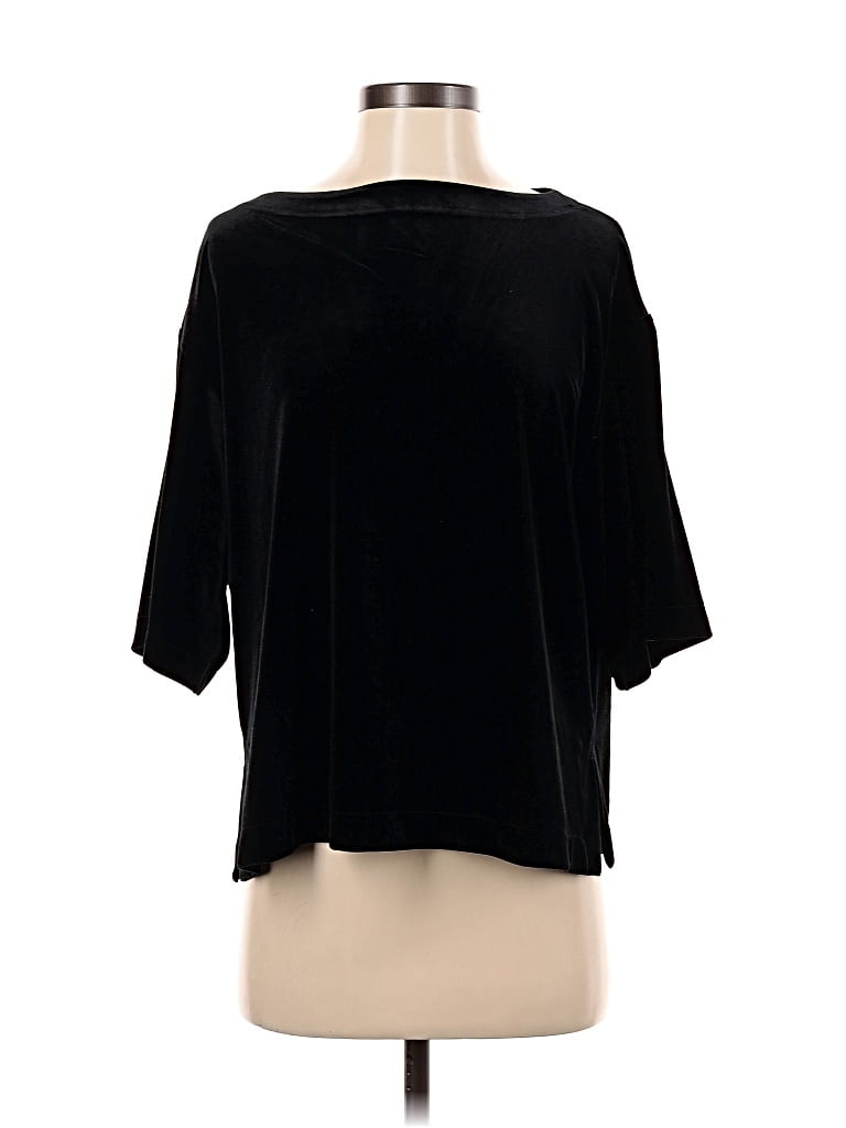 Pre-owned Uniqlo 3/4 Sleeve Blouse In Black