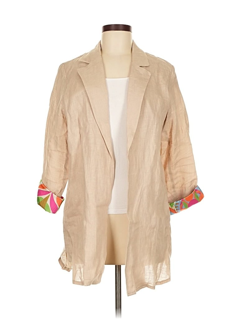 Pre-owned Assorted Brands Blazer Jacket In Brown