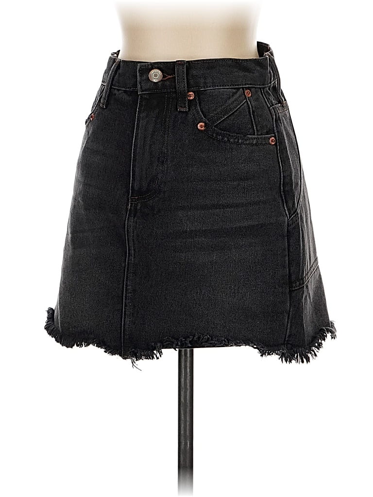 Pre-owned Pistola Denim Skirt In Black