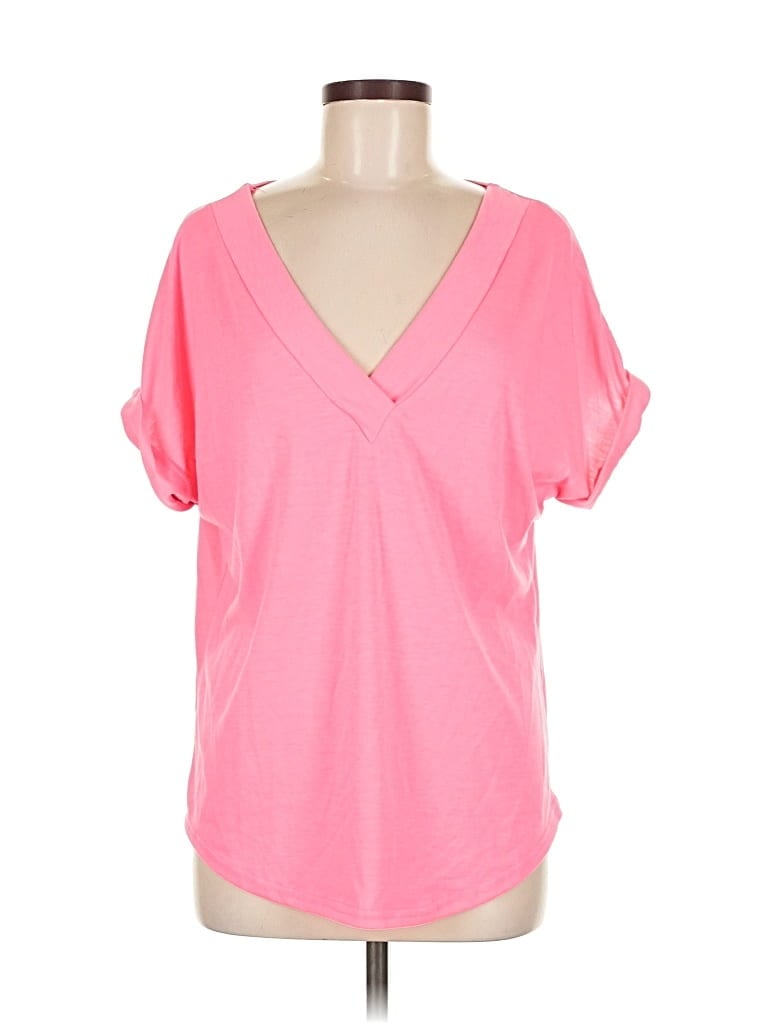 Pre-owned Shein Short Sleeve T-shirt In Pink