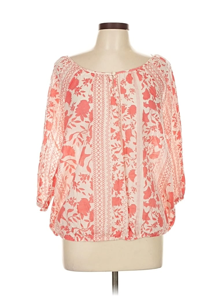 Pre-owned Gap Outlet 3/4 Sleeve Blouse In Pink