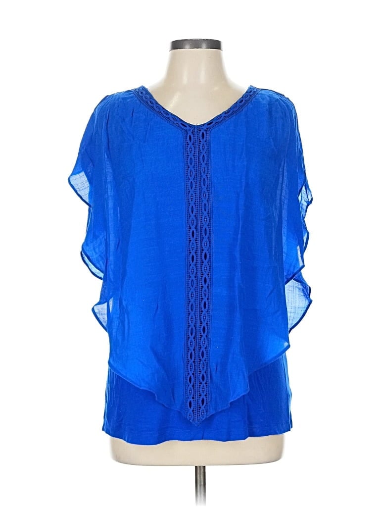 Pre-owned Alyx Short Sleeve Blouse In Blue