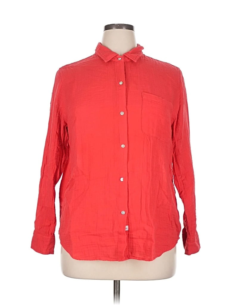 Pre-owned Rails Long Sleeve Button Down Shirt In Red