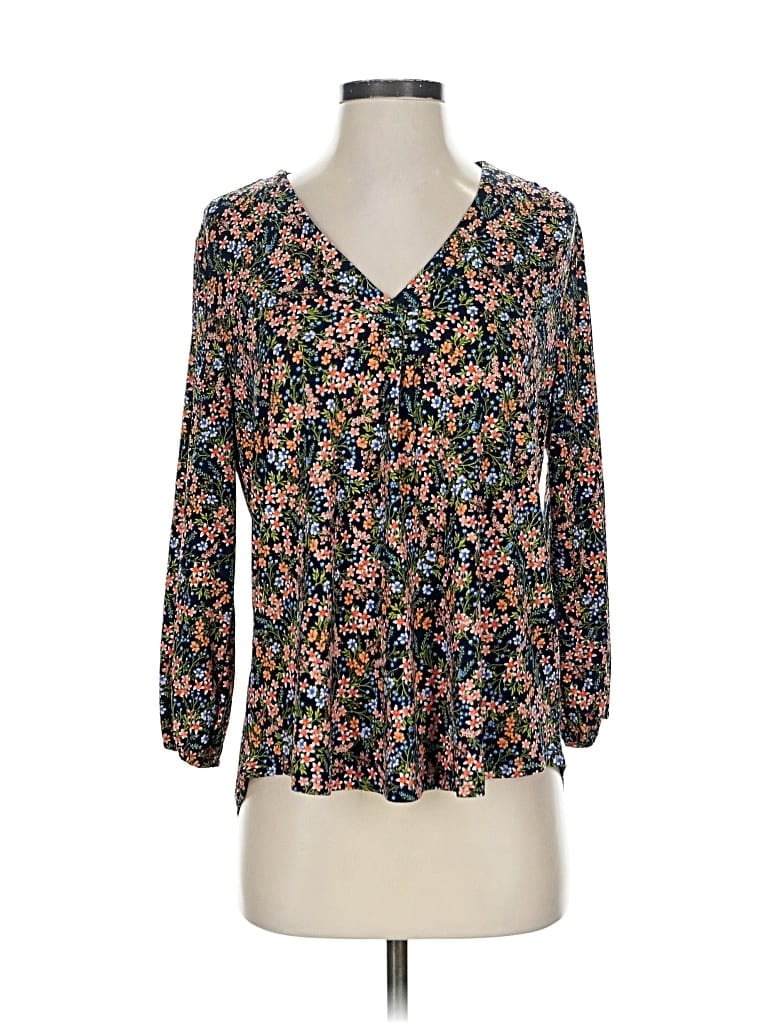 Pre-owned Vince Camuto 3/4 Sleeve Blouse In Black