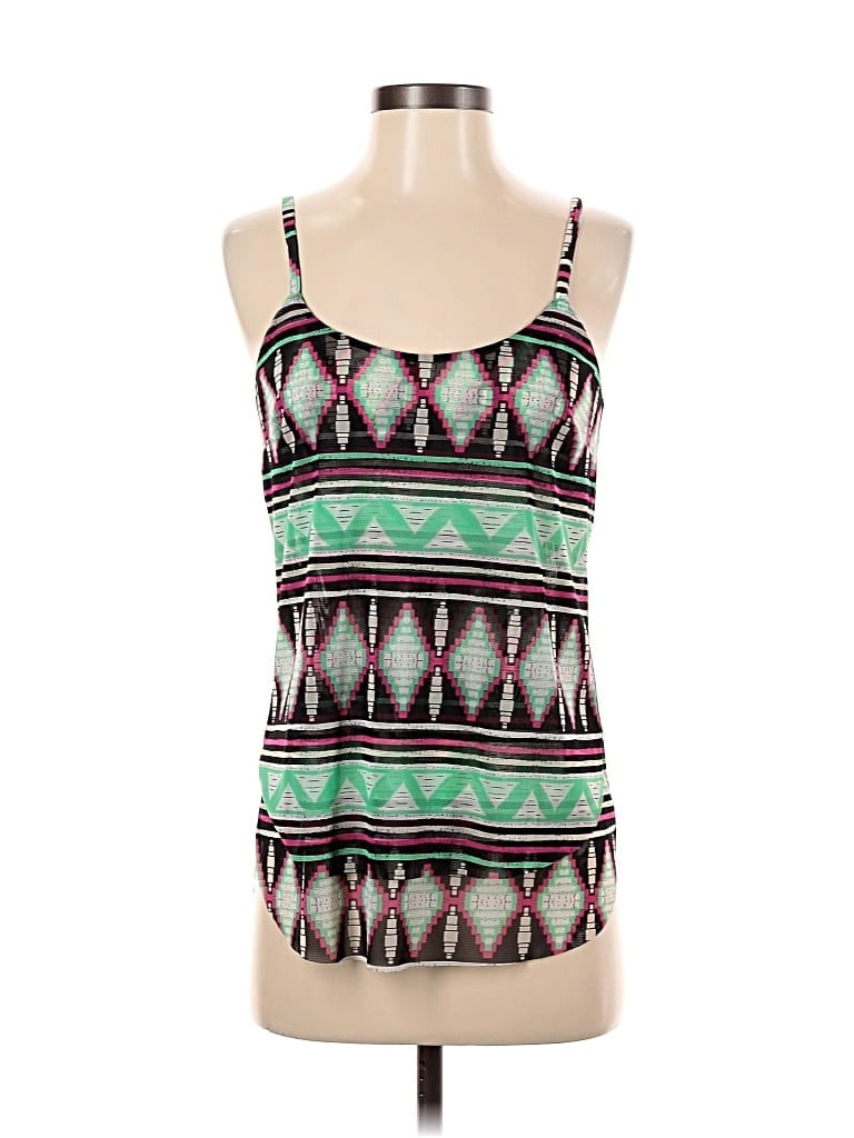 Pre-owned Inc International Concepts Sleeveless Top Green Halter Neckline Tops