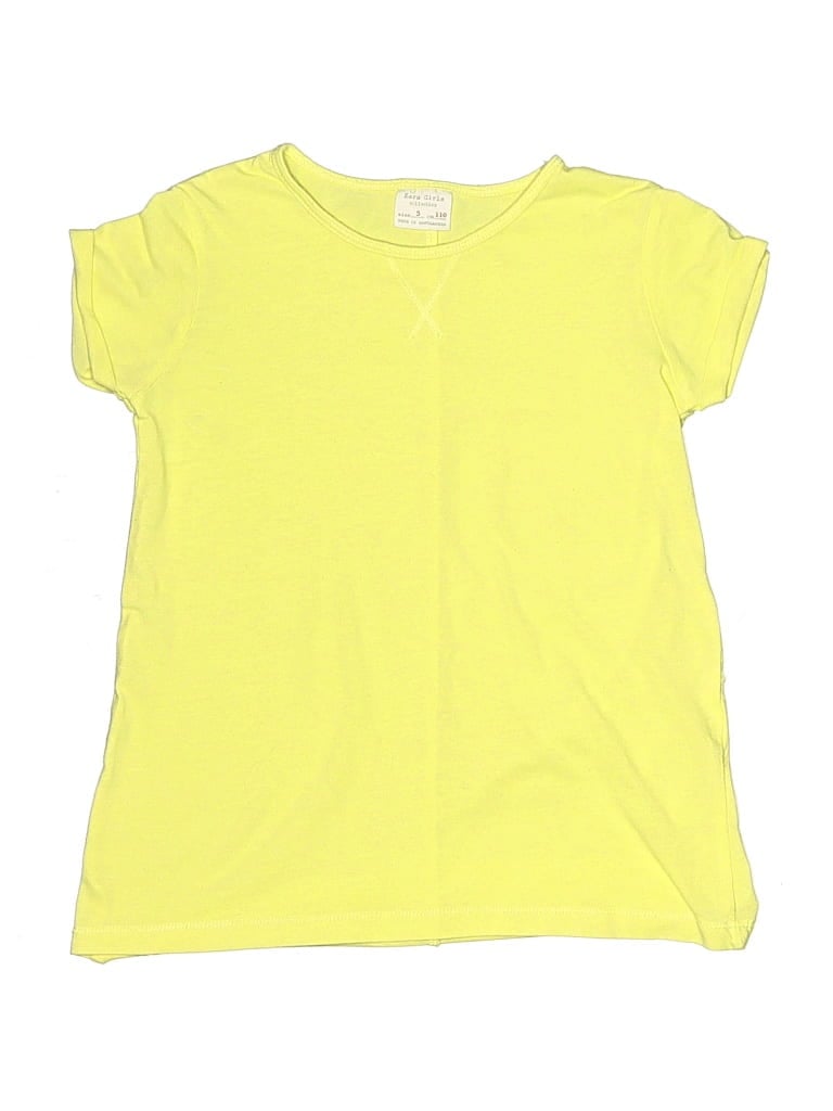 Click to view more detailed imagery on our partner's website Pre-owned Zara Kids' Short Sleeve T-shirt In Yellow