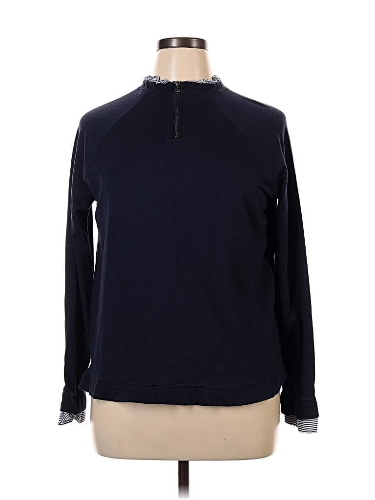 Pre-owned Carolina Belle Long Sleeve Polo Shirt In Blue