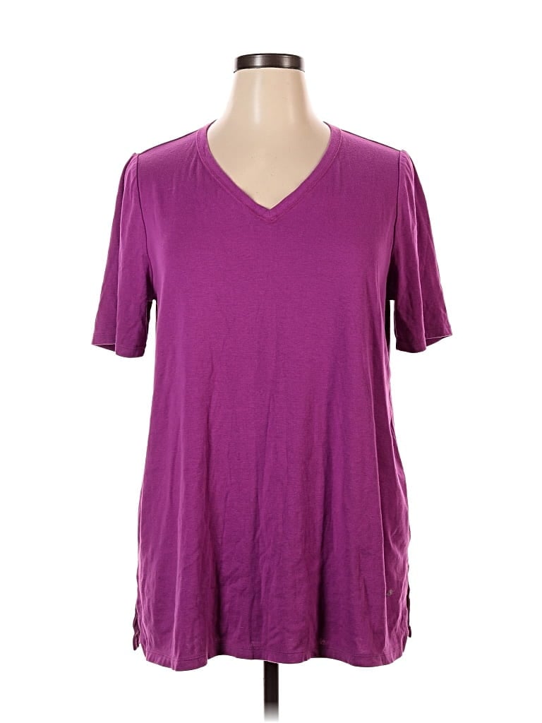 LANE BRYANT Pre-owned Short Sleeve T-shirt In Purple