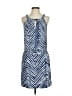 BCBGMAXAZRIA Chevron-herringbone Blue Casual Dress Size S - photo 1