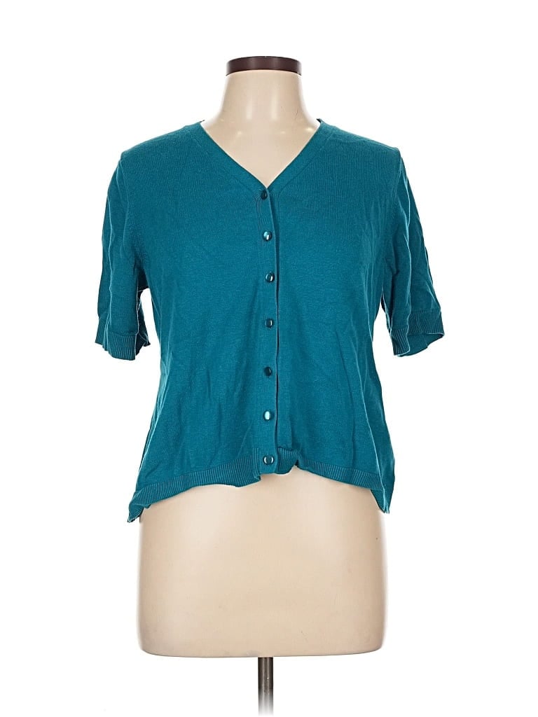 Pre-owned Coldwater Creek Cardigan Sweater In Blue