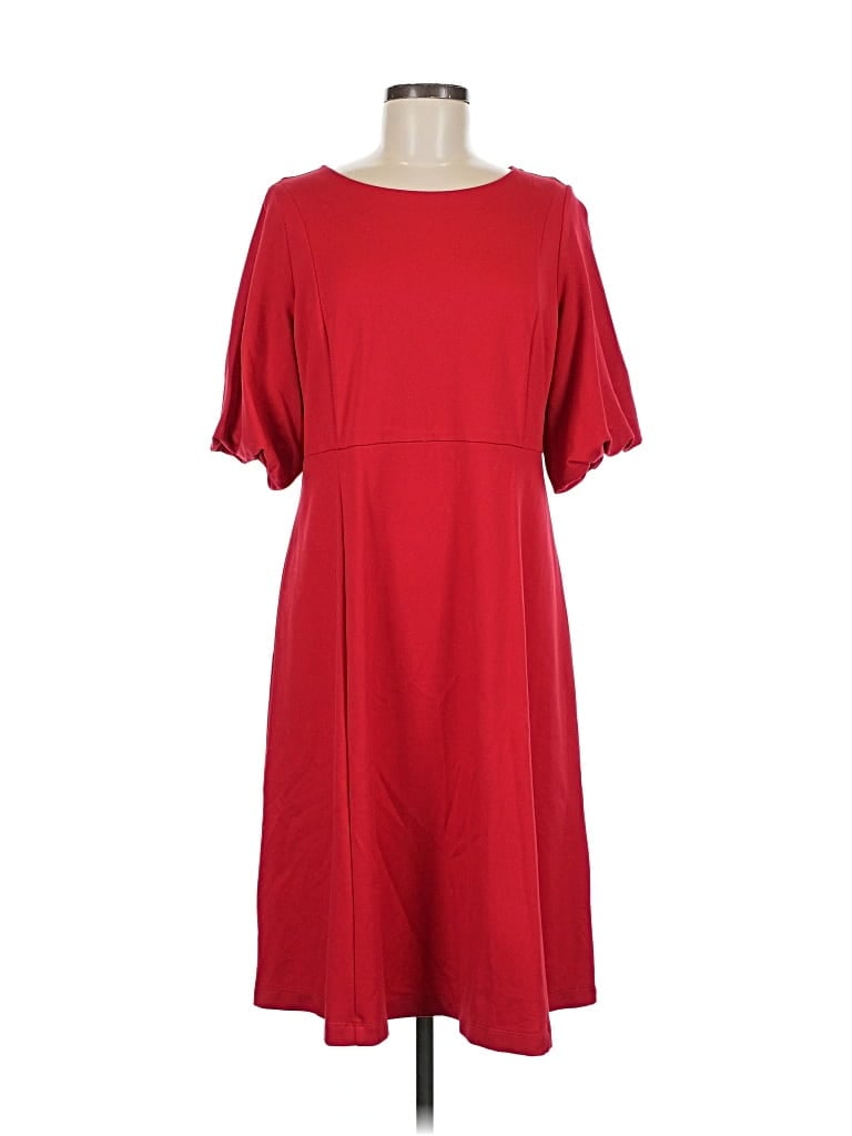 Pre-owned Jjill Casual Dress In Red