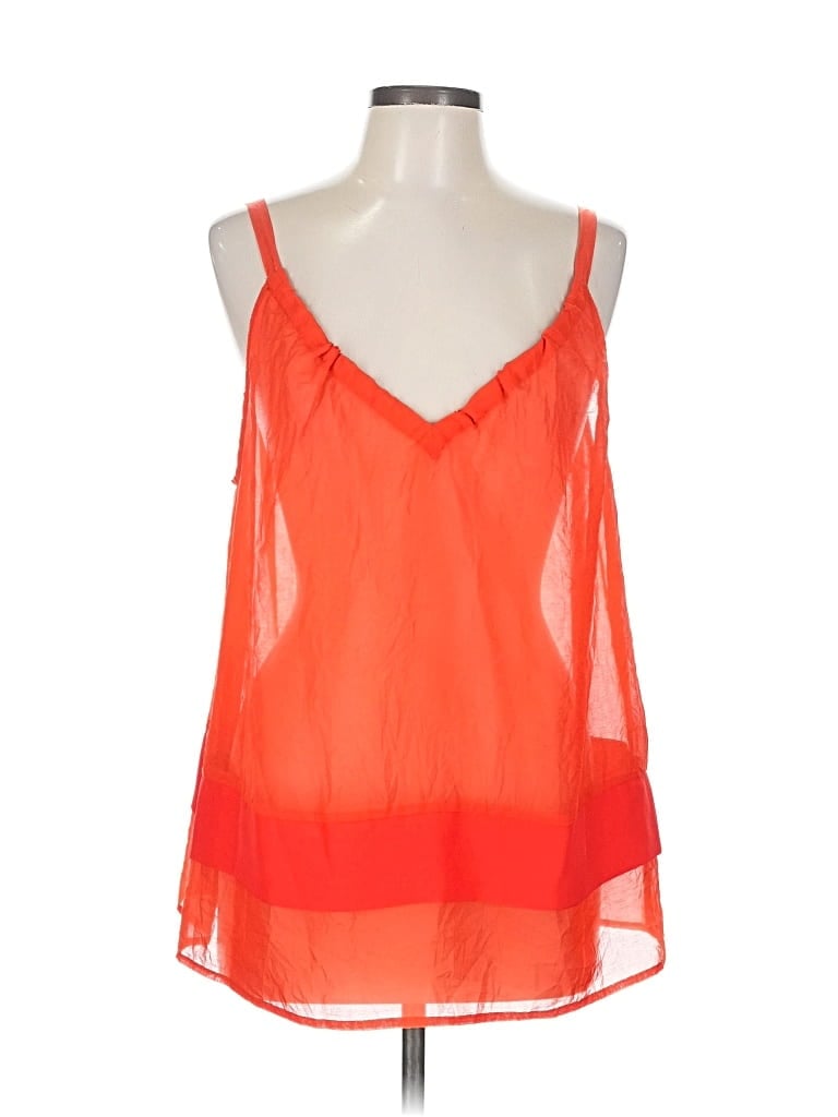 Pre-owned Patterson J. Kincaid Sleeveless Blouse In Orange