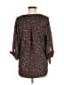 West Kei 100% Polyester Brown 3/4 Sleeve Blouse Size M - photo 2
